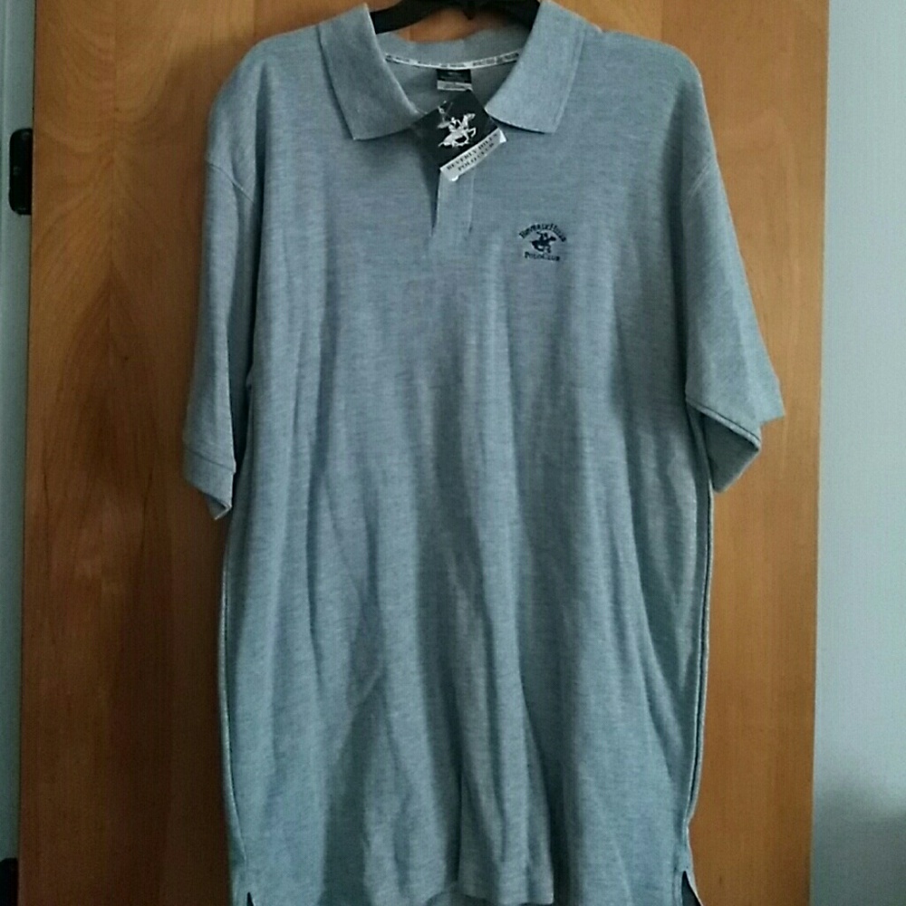 Beverly Hills Polo Club mens gray polo size L